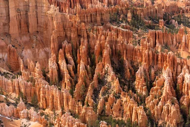 Hoodoos - durch Erosion entstandene Türme - im Bryce Canyon Nationalpark in Utah, 2019