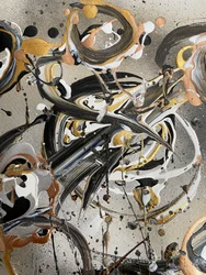 Metallische Goldwirbel
