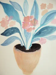 Getopfte botanische Blüte