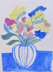 Lebhaftes Blumenstillleben