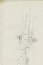 Abklatsch der Kreidezeichnung auf Blatt 25 verso