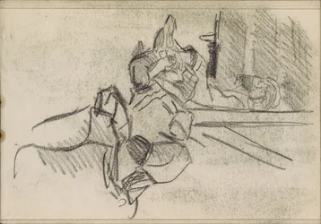 Liegender Mann, möglicherweise schlafend