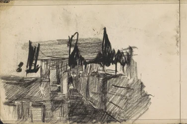 Straßenszene mit Figuren