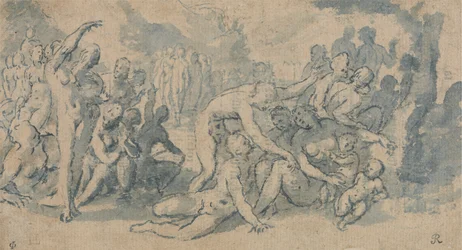 Klassische Studie mit zahlreichen nackten Figuren