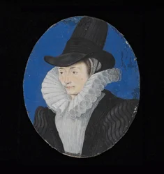 Porträtminiatur einer unbekannten Dame