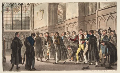 Schwarze Matins, oder die Auswirkungen von spätem Trinken auf Frühaufsteher, aus The English Spy, veröffentlicht 1824