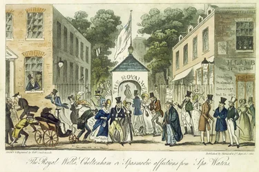 The Royal Wells, Cheltenham, oder Spasmodic Affections for Spa Water, 1825