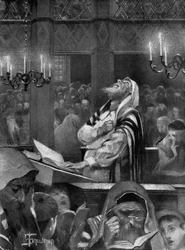 Szene in einer Synagoge, der große Versöhnungstag, 6. Oktober 1897