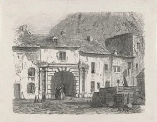 Tor in der Vorstadt Claussen der Stadt Luxemburg