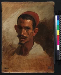 Studie für den Kopf eines jungen Arabers, 1860-1862