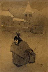 Landschaft mit Schnee