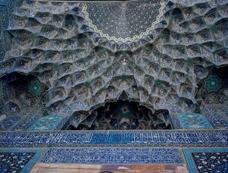 Detail des Gewölbes der Shah-Moschee (auch bekannt als Imam-Moschee) Isfahan