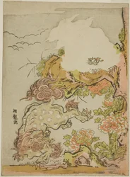 Chinesische Löwen und Pfingstrosen