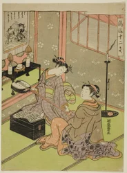 Schlange, aus der Serie "Modische zwölf Tierkreiszeichen (Furyu juni shi)"