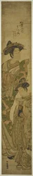 Die Kurtisane Matsukaze von der Matsubaya und ihr Begleiter