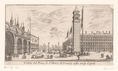 Ansicht des Markusplatzes in Venedig