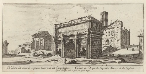 Ansicht des Bogens von Septimius Severus und des Kapitols