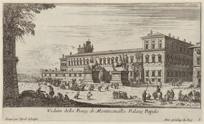 Veduta della Piaza di Montecavallo