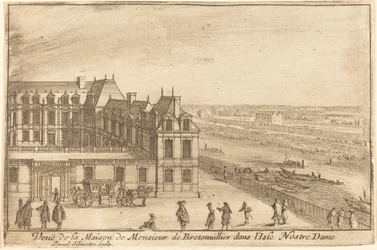 Ansicht des Hauses von Monsieur de Bretonuiller auf der Insel Notre Dame