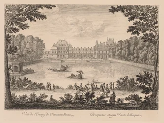 Ansicht des Teiches von Fontainebleau