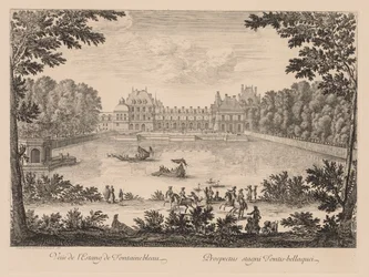 Ansicht des Teichs von Fontainebleau, 1666