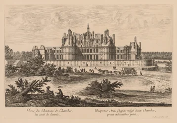 Ansicht des Schlosses Chambord, von der Eingangsseite