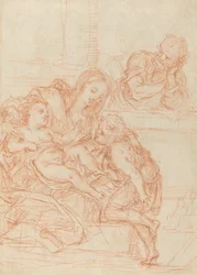 Madonna mit Kind und den Heiligen Johannes und Josef (recto)