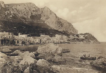 Neapel: Capri, Marina Grande (s/w Foto)