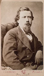 Porträt des italienischen Komponisten Amilcare Ponchielli (1834-1885)