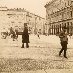 Ansicht der Piazza del Duomo, Mailand, 1873