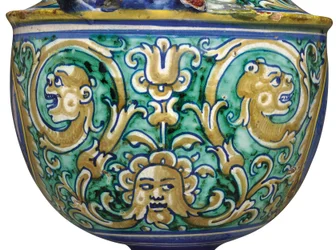 Eine Deruta-Majolika-Zweihandvase, ca. 1525-50