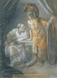 Alkibiades wird von Sokrates gerügt, ca. 1780