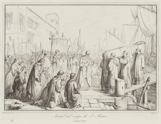Ankunft des Körpers von S. Marco, 828