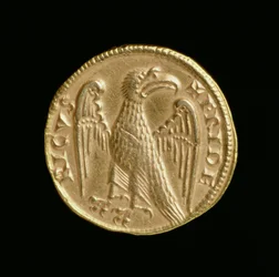 Augustalis von Friedrich II. (1198-1250), Königreich Sizilien und Süditalien, Messina Münze, 1231-50 (Rückseite)