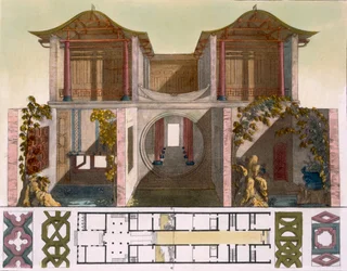 Hof der Audienzhalle des Kaiserpalastes, Peking, ca. 1820er-30er Jahre