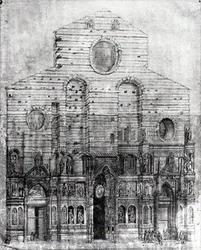 Entwurf der Fassade von Santa Maria del Fiore oder dem Dom, Florenz
