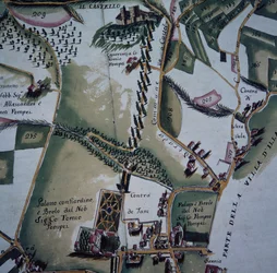 Detail aus der Karte der Stadt Verona und ihrer Vororte, Italien