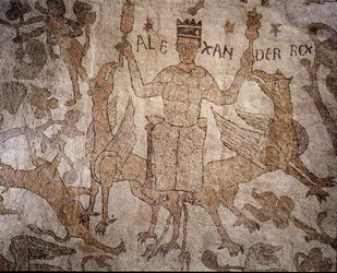 Detail von Alexander dem Großen mit indischen Tieren von Pantaleone