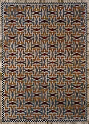 Detail von geometrischen Motiven auf einem Louis XVI Tisch