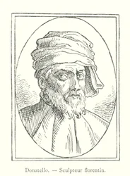 Donatello, Florentiner Bildhauer (Stich)