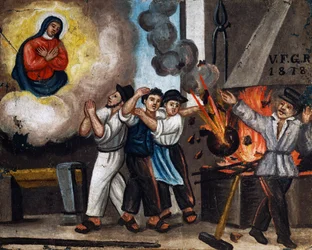 Explosion bei der Arbeit, Ex-Voto