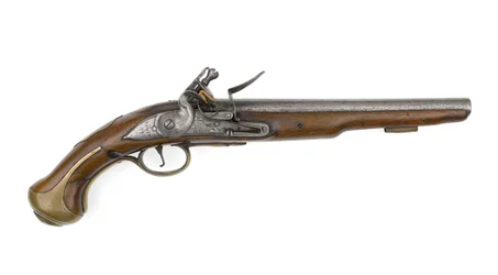 Flintlock .579 Zoll Pistole im Besitz von Colonel Charles Churchill