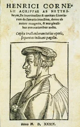 Frontispiz von De Incertitudine et Vanitate Scientiarum Declamato Invectiva, von Heinrich Cornelius Agrippa, 1539