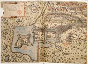 Gesamtansicht der Schlacht von Szigetvar, 1566