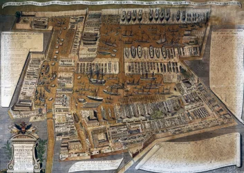 Ikonografische Projektion des Arsenals in Venedig