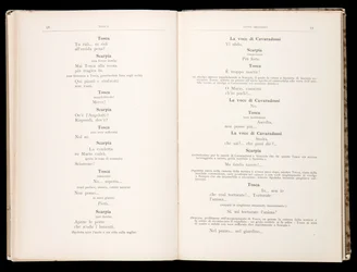 Libretto della Tosca von Giacomo Puccini, Edition Ricordi, Italien