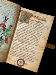 Manuskript „De Bello Gallico, Kommentare zum Gallischen Krieg“ von Julius Caesar (100-44 v. Chr.)