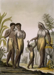 Einheimische von Cazegut, Westafrika, ca. 1820er-30er Jahre