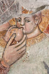 Besondere Madonna, die das Kind stillt; Fresko