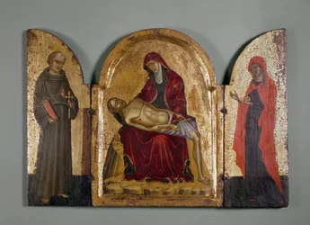 Pieta mit St. Franziskus und Maria Magdalena, 14. Jahrhundert (Tafel)